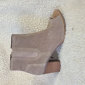 Open toe booties